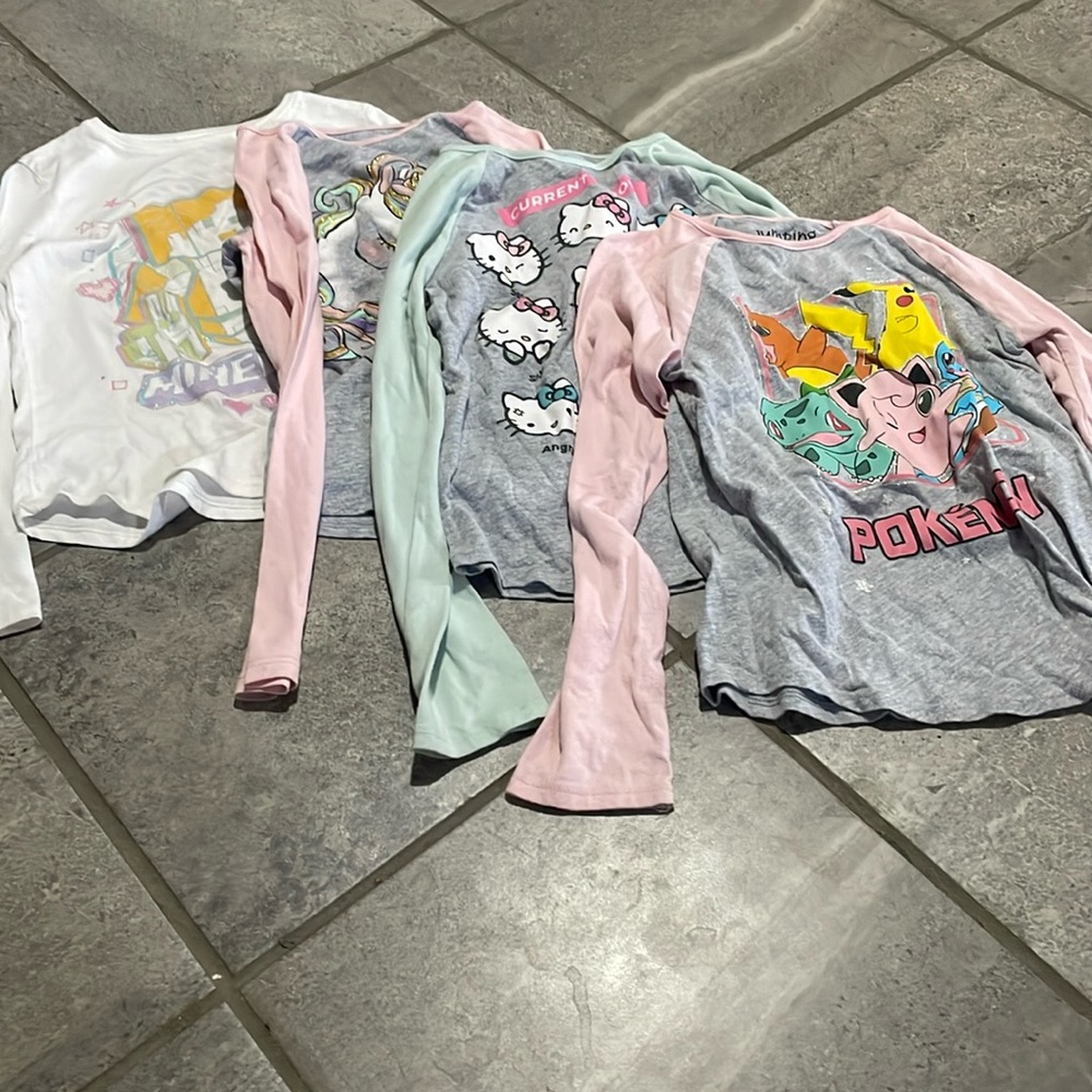 Girls size 7 long sleeve shirts